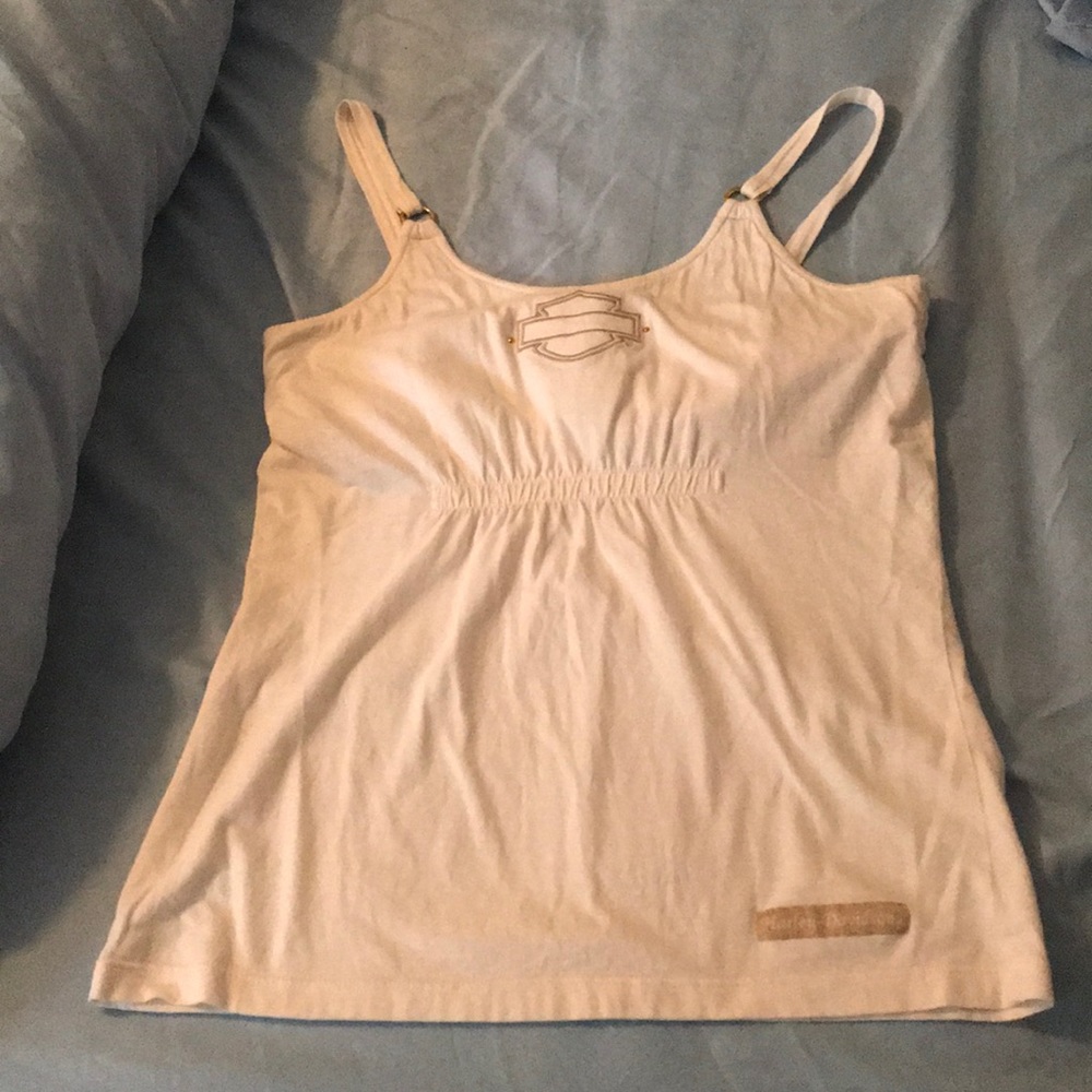 Harley Davidson white tank top size medium